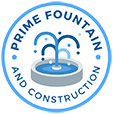 Prime Fountain and Construction Logo